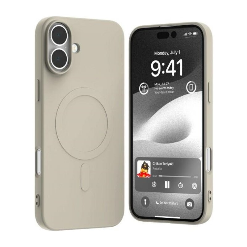 Etui MERCURY Semi-Silicone MagSafe do Apple iPhone 16 Plus Kamienny szary