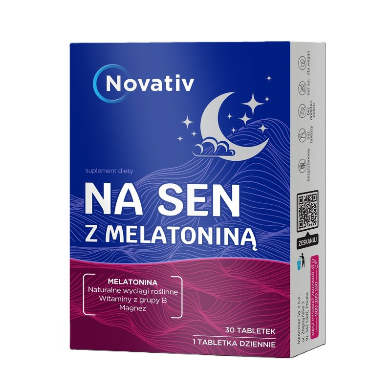 Suplement na sen NOVATIV Melatonina (30 tabletek)