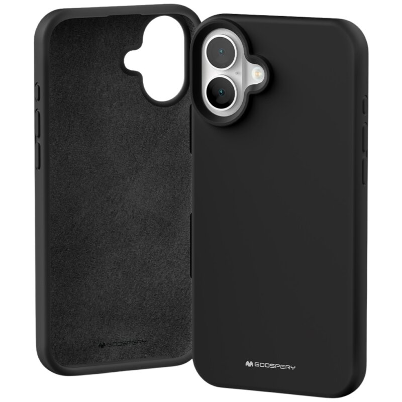 Etui MERCURY Silicone do Apple iPhone 16 Plus Czarny