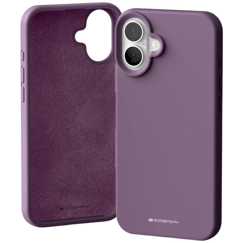 Etui MERCURY Silicone do Apple iPhone 16 Plus Fioletowy