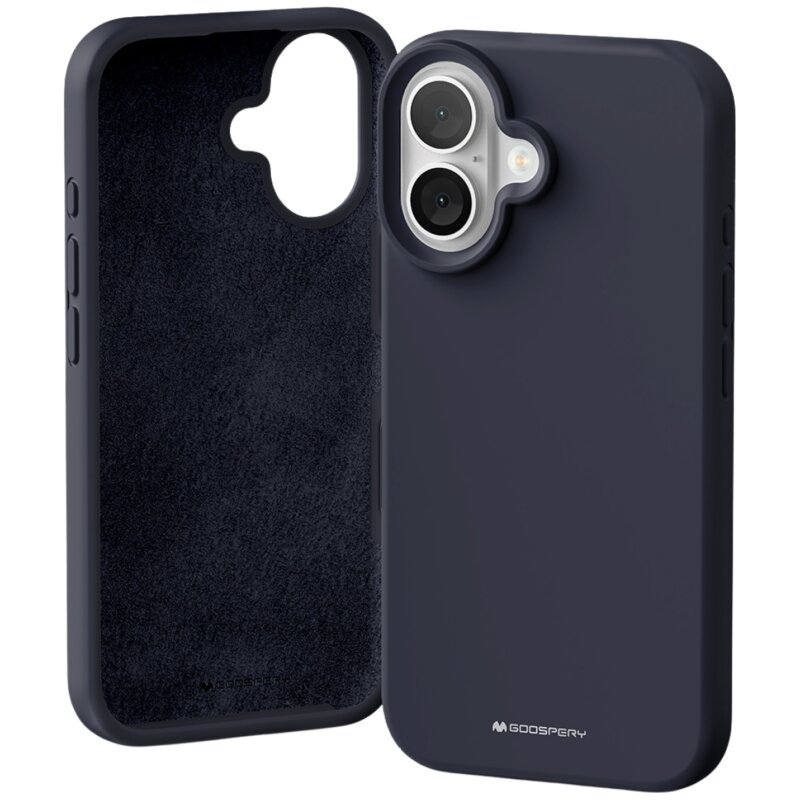 Etui MERCURY Silicone do Apple iPhone 16 Granatowy