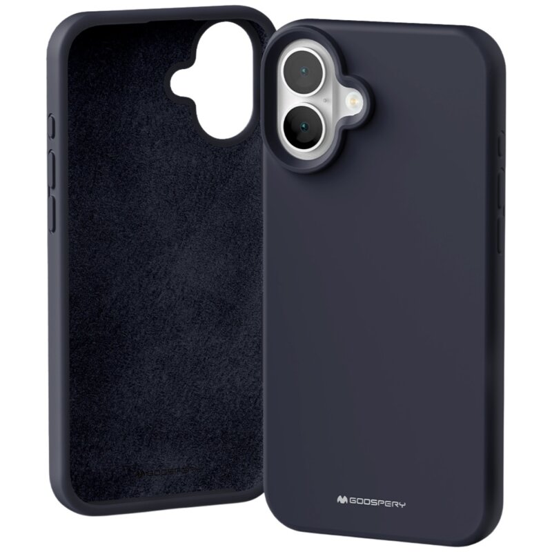 Etui MERCURY Silicone do Apple iPhone 16 Plus Granatowy