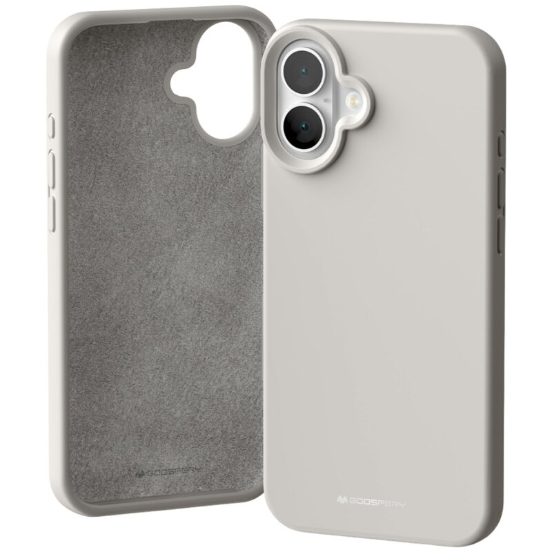 Etui MERCURY Silicone do Apple iPhone 16 Plus Szary