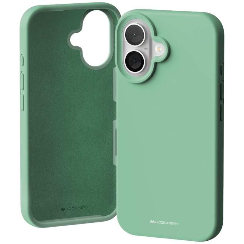 Etui MERCURY Silicone do Apple iPhone 16 Zielony