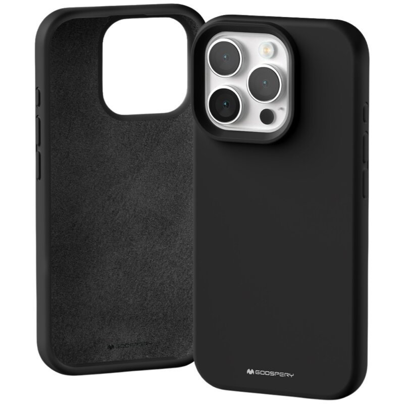 Etui MERCURY Silicone do Apple iPhone 16 Pro Czarny