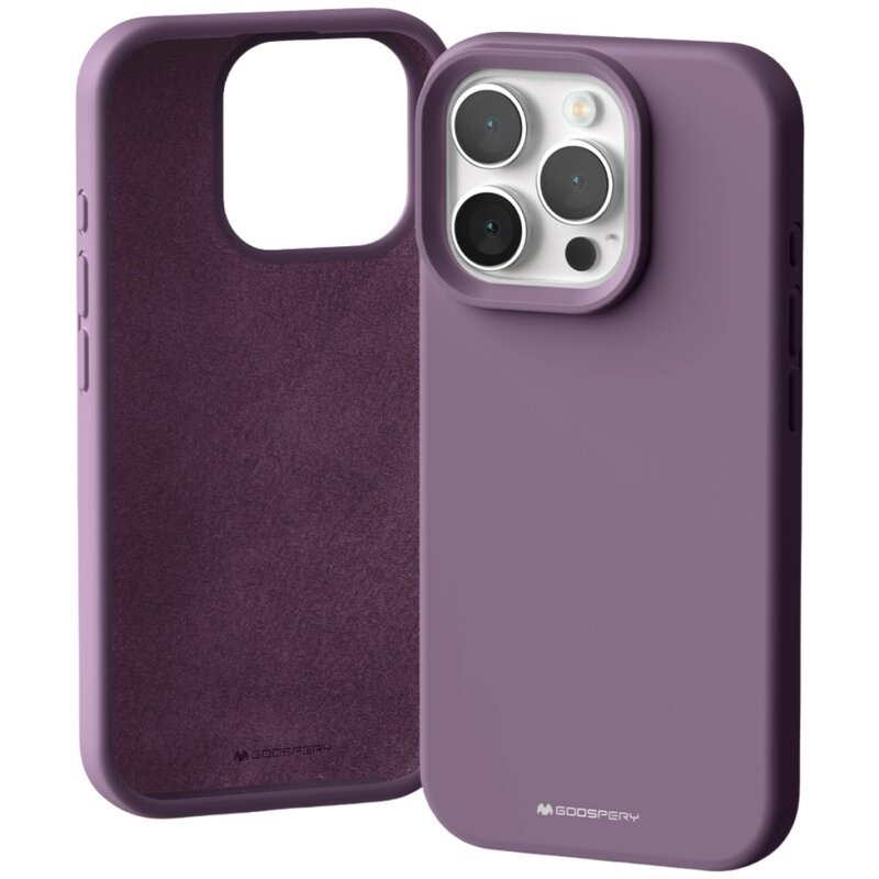 Etui MERCURY Silicone do Apple iPhone 16 Pro Fioletowy