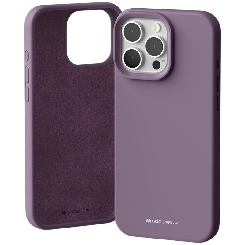 Etui MERCURY Silicone do Apple iPhone 16 Pro Max Fioletowy