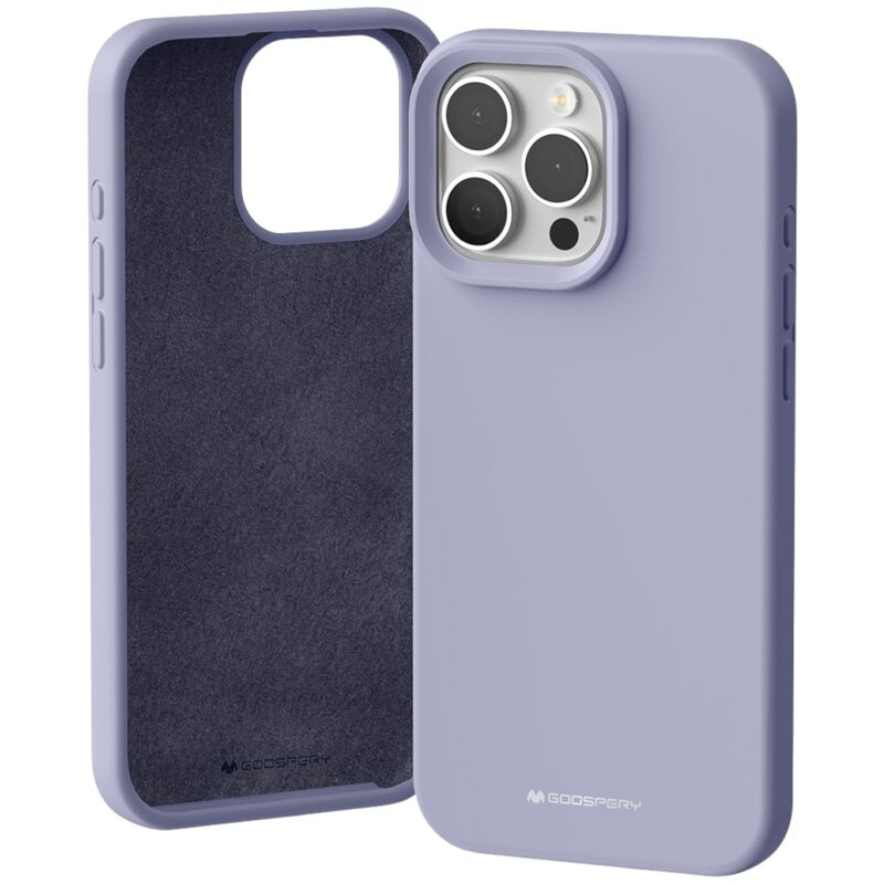 Etui MERCURY Silicone do Apple iPhone 16 Pro Max Lawendowy