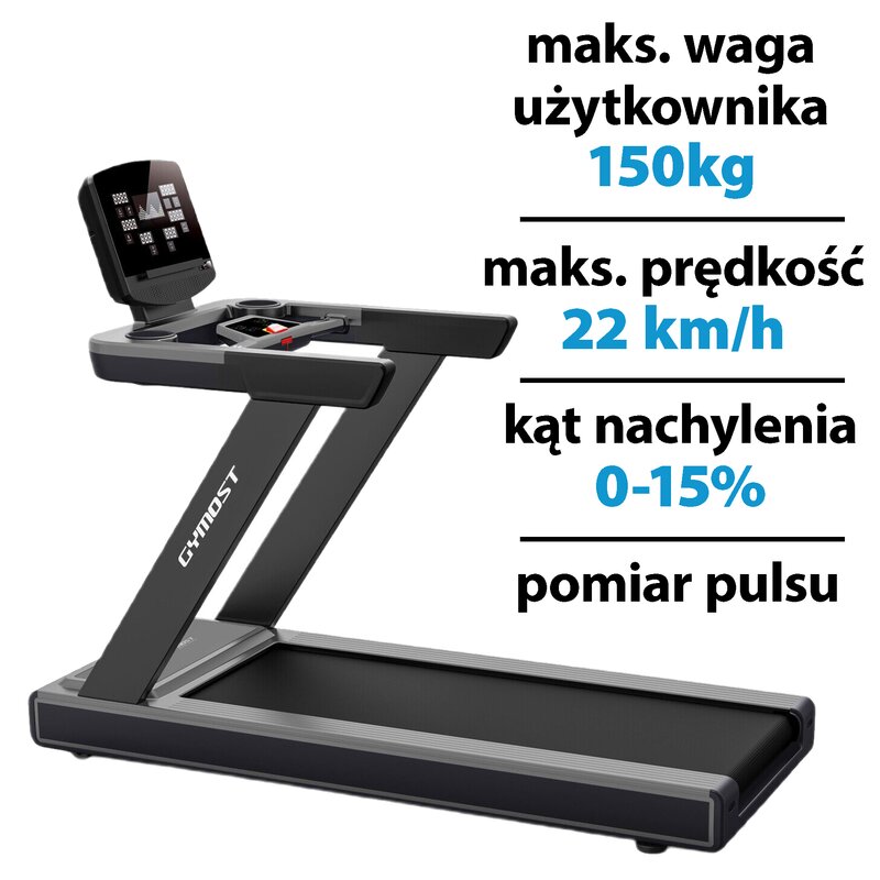 Bieżnia elektryczna GYMOST 6830 HRC 2942W 22km/h