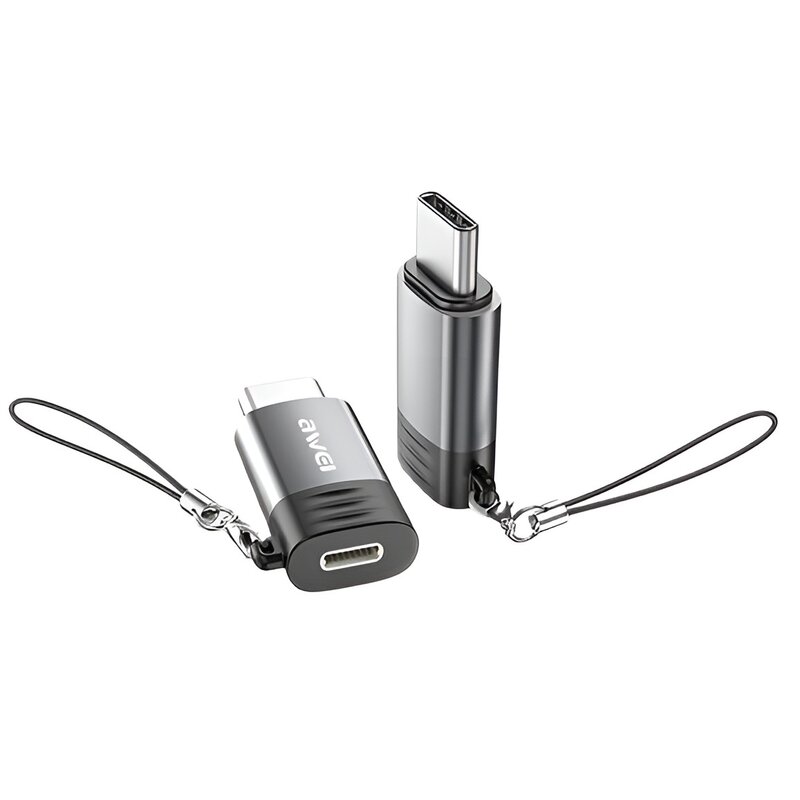 Adapter Lightning - USB-Typ C AWEI A12 Szaro-czarny