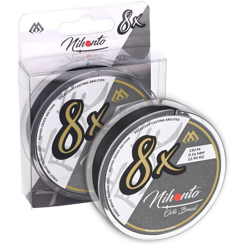 Plecionka MIKADO Nihonto Octa Braid 0.08 mm / 150 m Czarny