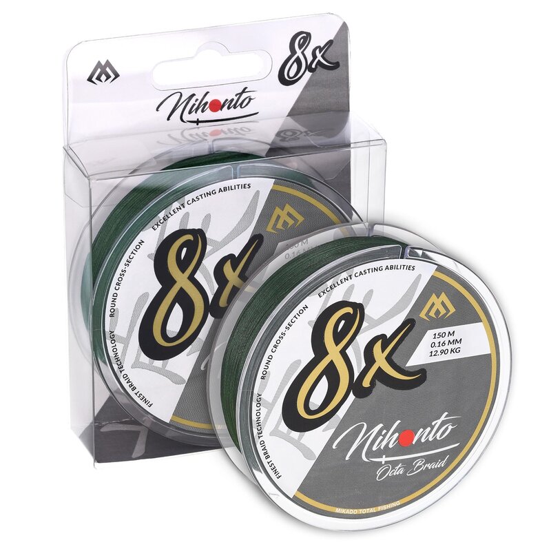 Plecionka MIKADO Nihonto Octa Braid 0.20 mm / 150 m Zielona