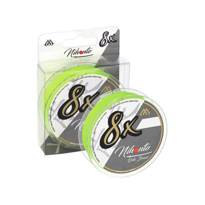 Plecionka MIKADO Nihonto Octa Braid 0.16 mm / 150 m Jasnozielony