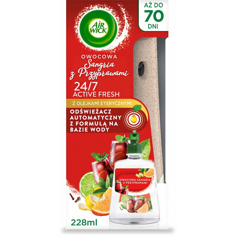 Odświeżacz powietrza AIR WICK Active Fresh Owocowa Sangria z przyprawami 228 ml