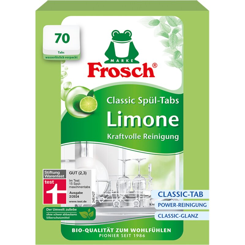 Tabletki niemieckie do zmywarki Limonen Classic Tabs 70szt - Frosch