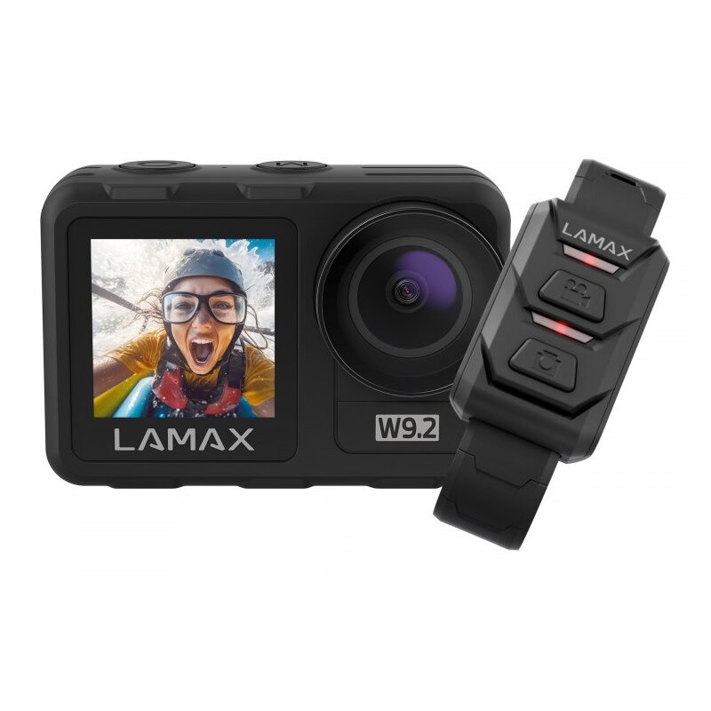 Kamera sportowa LAMAX W9.2 4K/30FPS, dwa wyświetlacze, MAXsmooth, wodoszczelna do 12m bez etui, Wi-Fi