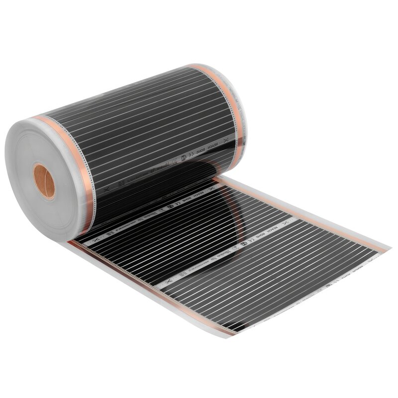 Folia grzewcza na podczerwień MISSION AIR 160 W/m² Black Silver PTC 0.5m² (1m x 50cm)