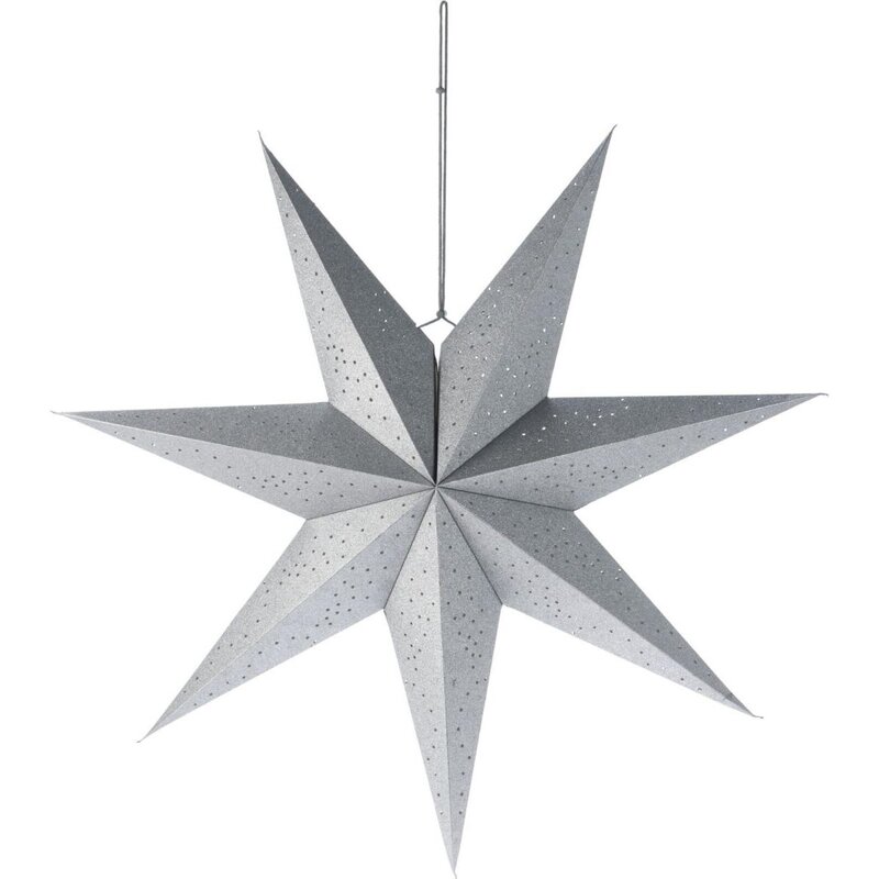 Gwiazda dekoracyjna CHRISTMAS DECORATION Papierowa 75 cm Srebrny