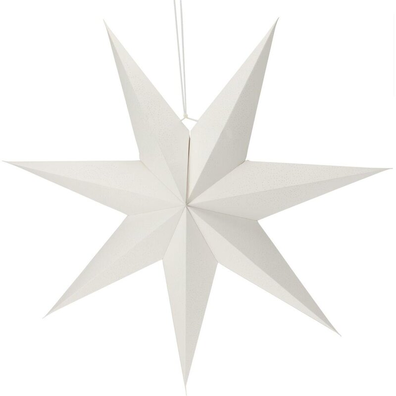 Gwiazda dekoracyjna CHRISTMAS DECORATION Papierowa 75 cm Biały
