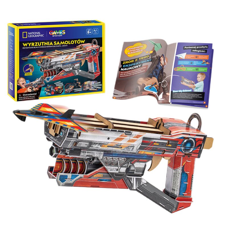 Puzzle 3D CUBIC FUN National Geographic Stem wyrzutnia samolotów 306-DS1091H (306 elementów)
