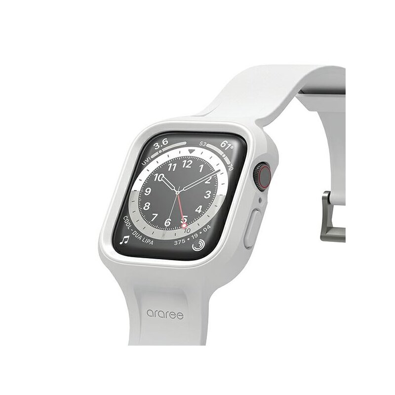 Etui ARAREE Duple Pro do Apple Watch 4/5/6/7/8/9/SE/SE 2 (40/41mm) Biały