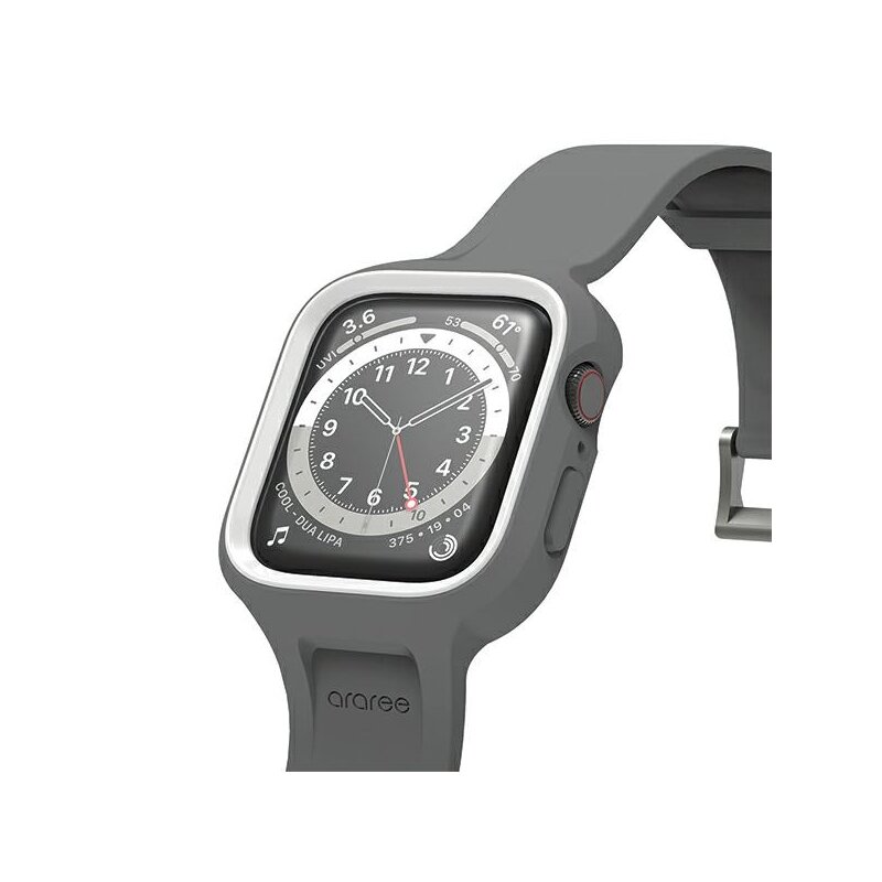 Etui ARAREE Duple Pro do Apple Watch 4/5/6/7/8/9/SE/SE 2 (40/41mm) Szary