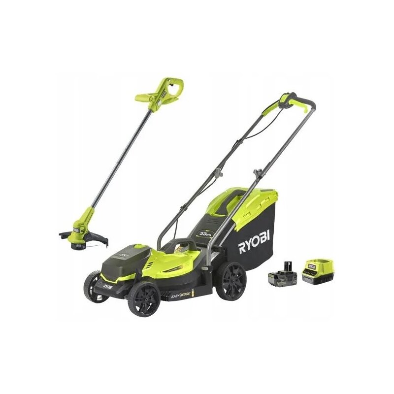 Kosiarka akumulatorowa RYOBI OLM1833LT23A-140 + Podkaszarka RLT3525 18 V