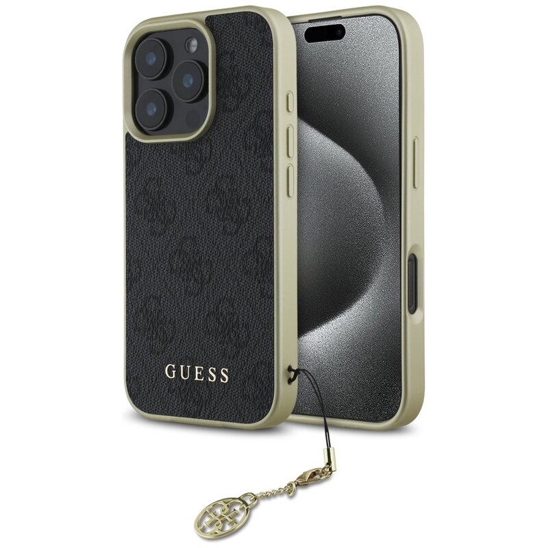 Etui GUESS 4G Charms Collection do Apple iPhone 16 Pro Czarny