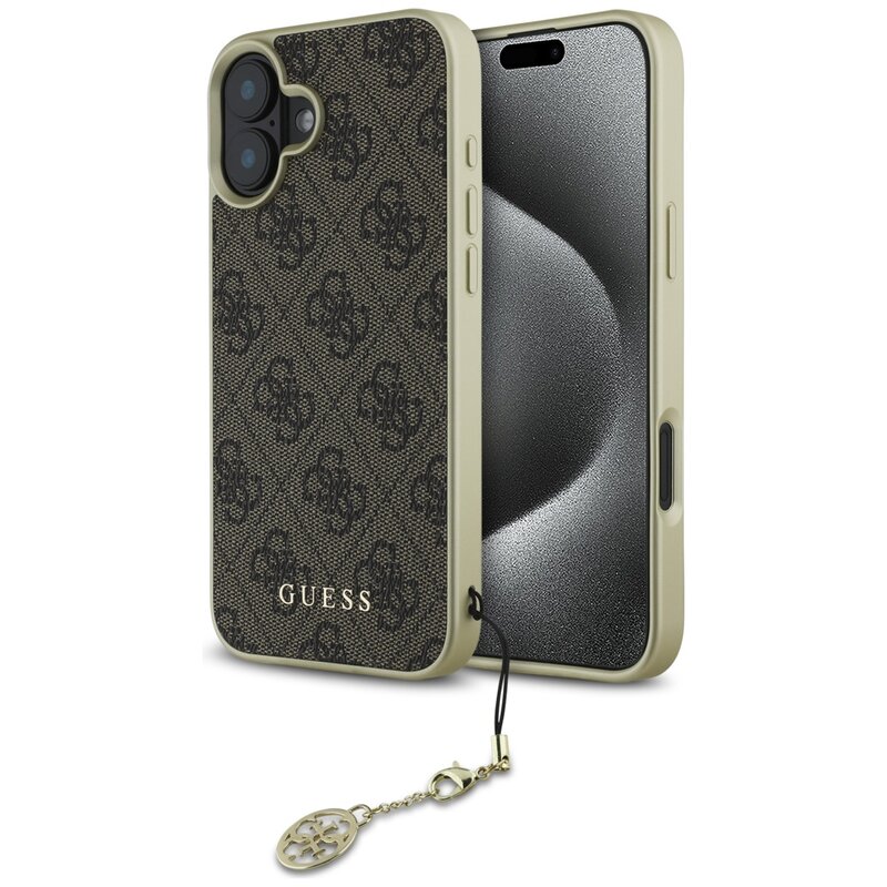 Фото - Чохол GUESS Etui  4G Charms Collection do Apple iPhone 16 Brązowy 