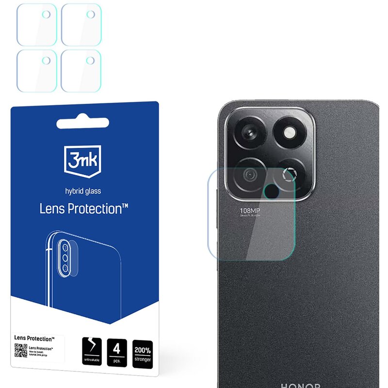Szkło hybrydowe na obiektyw 3MK Lens Protection do Honor X7C 4G 5G