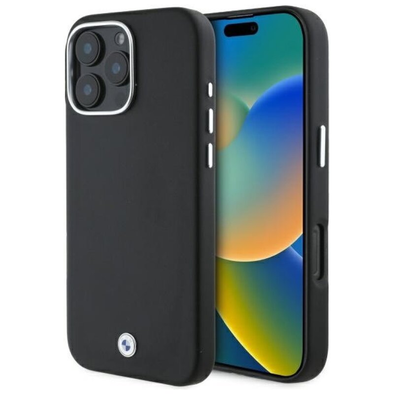 Etui BMW HardCase Sign Full Wrapped Metal MagSafe do Apple iPhone 16 Pro Czarny