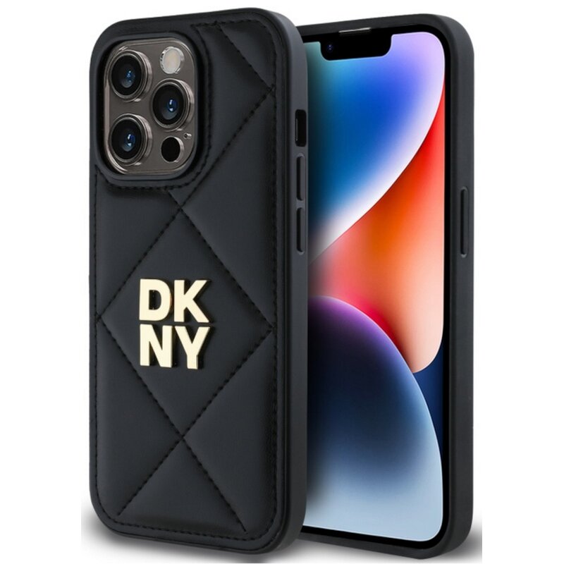 Etui DKNY Quilted Stack Logo do Apple iPhone 14 Pro Max Czarny