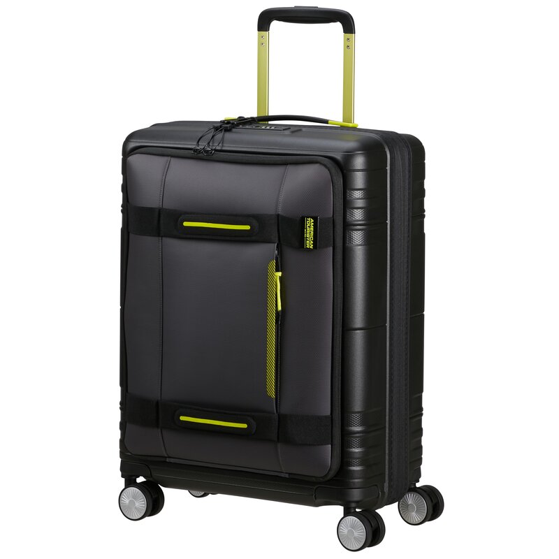 Walizka AMERICAN TOURISTER Hello Cabine Spinner 55 Czarno-limonkowy