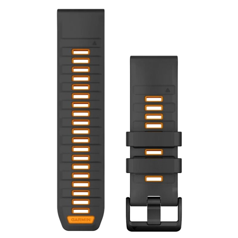 Pasek GARMIN QuickFit 010-13393-05 do koperty 50.51 mm (szerokość paska 26 mm) Grafitowo-pomarańczowy