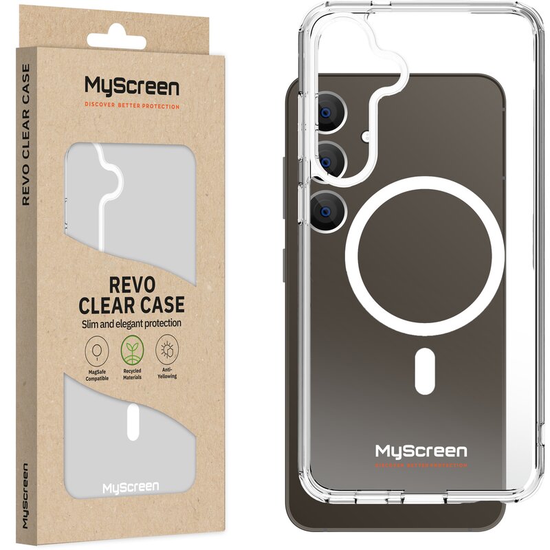 Etui MYSCREEN Revo Clear Case MagSafe do Samsung Galaxy S24+ Przezroczysty