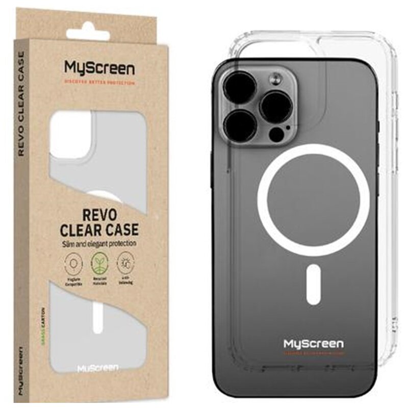 Etui MYSCREEN Revo Clear Case MagSafe do Apple iPhone 16 Pro Max Przezroczysty