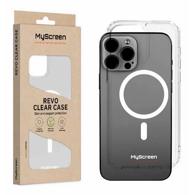Etui MYSCREEN Revo Clear Case MagSafe do Apple iPhone 16 Pro Przezroczysty