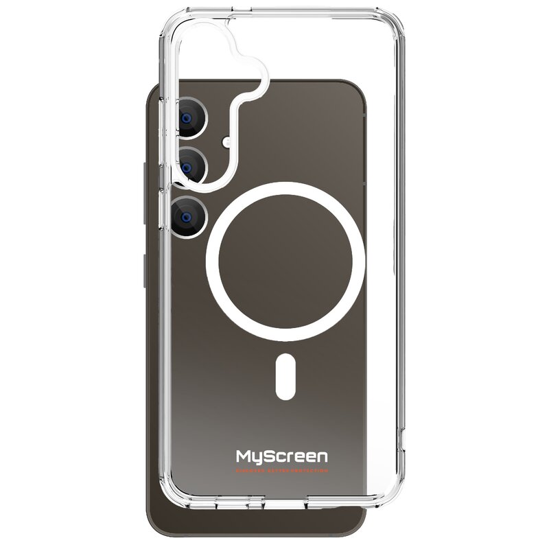 Etui MYSCREEN Revo Clear Case MagSafe do Samsung Galaxy S24 Przezroczysty
