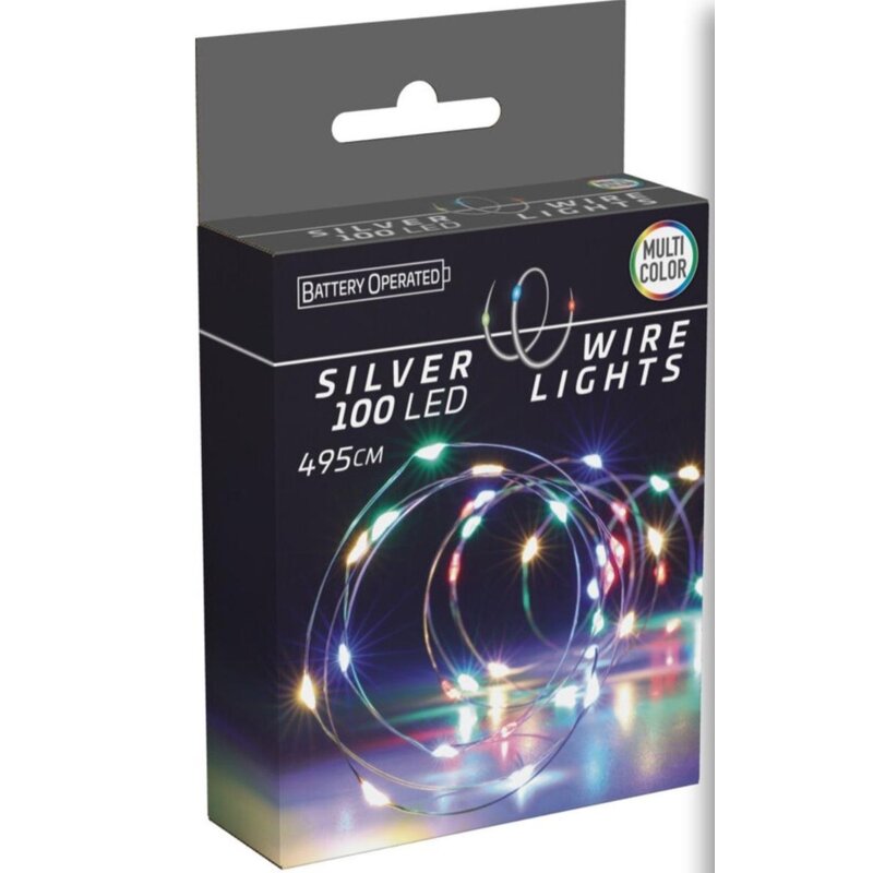 Lampki drucik CHRISTMAS DECORATION 3667715 100 LED Bateryjne 5.05 m Multicolor