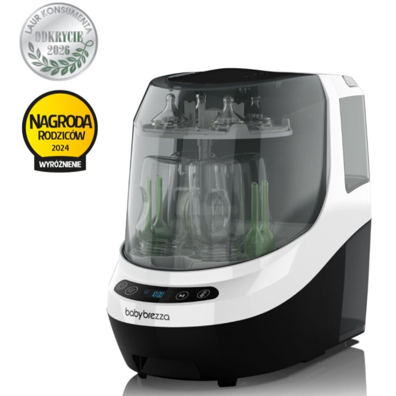 Sterylizator BABY BREZZA Bottle Washer Pro Czarno-biały