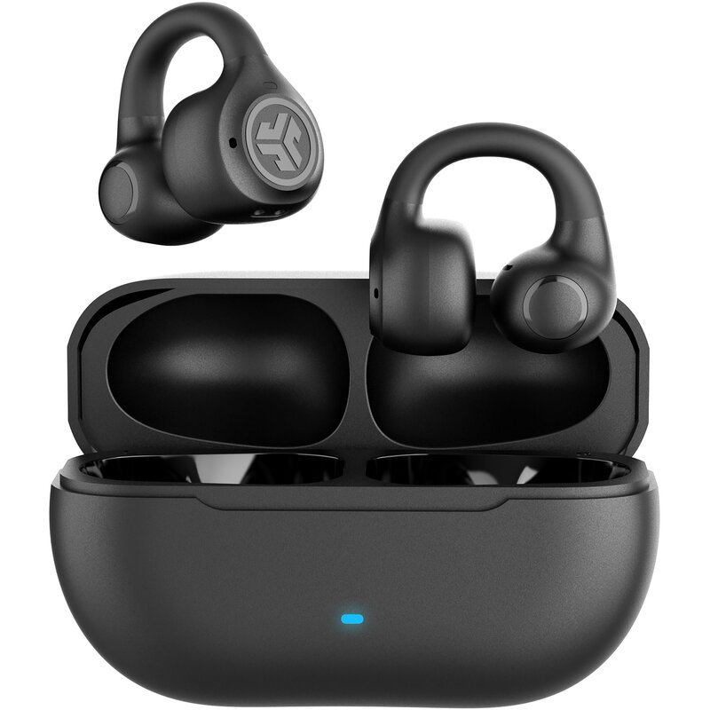 JLab Flex Open Air Clip Konstrukcja klipsa Przewodnictwo powietrzne Bluetooth 5.4 Czarny