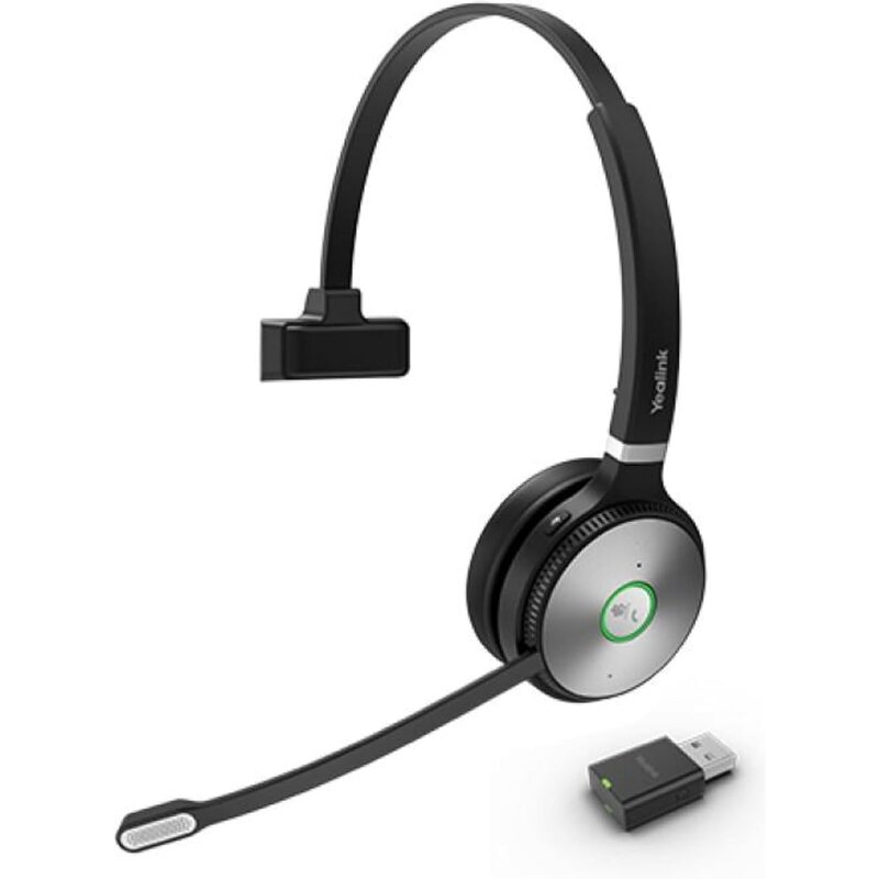 Słuchawki YEALINK WH62 Mono Portable Teams Bezprzewodowe, Nauszne Czarny