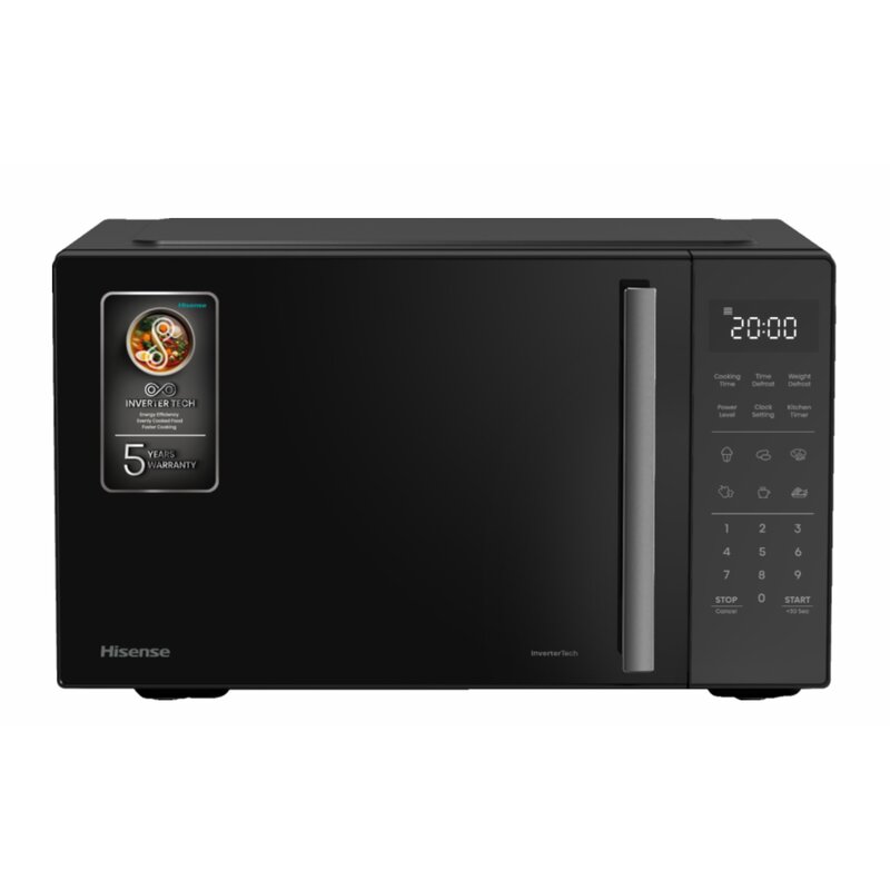 Kuchenka mikrofalowa HISENSE H23MOBS4HI 900W średnica 28.5 cm pojemność 23L Czarny