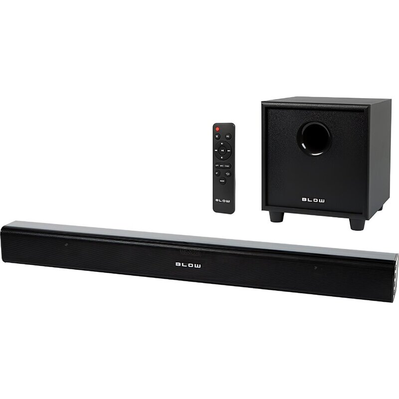 Soundbar BLOW Cinema 4.1 Czarny 2.1-kanałowy, Bezprzewodowy Subwoofer, HDMI, Bluetooth, Uchwyt montażowy