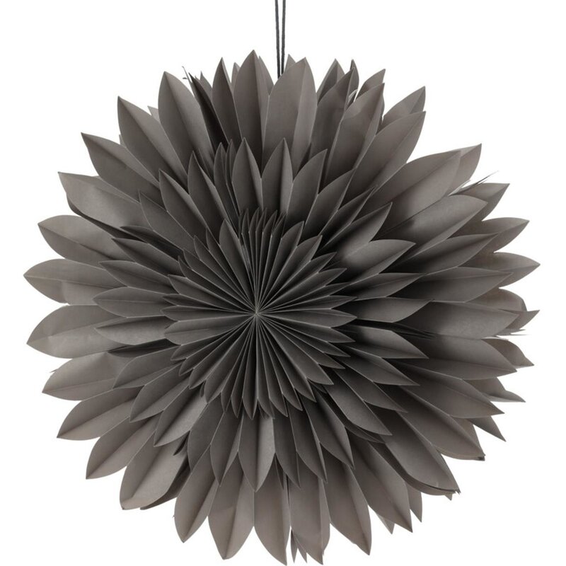 Gwiazda dekoracyjna CHRISTMAS DECORATION Papierowa 50 cm Szary