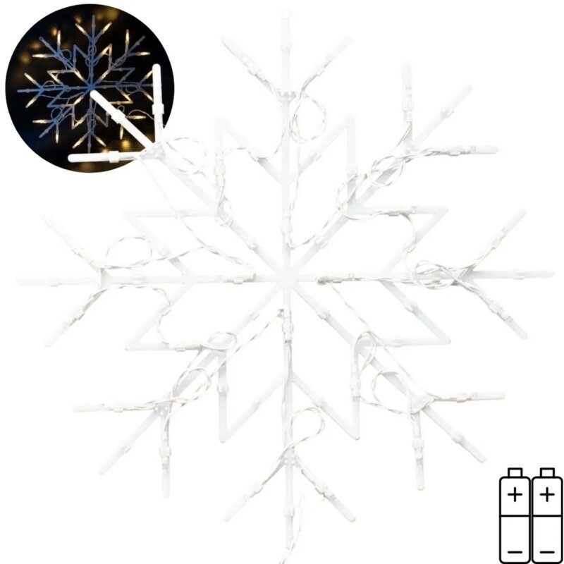 Figurka świetlna CHRISTMAS DECORATION Płatek śniegu 24 LED