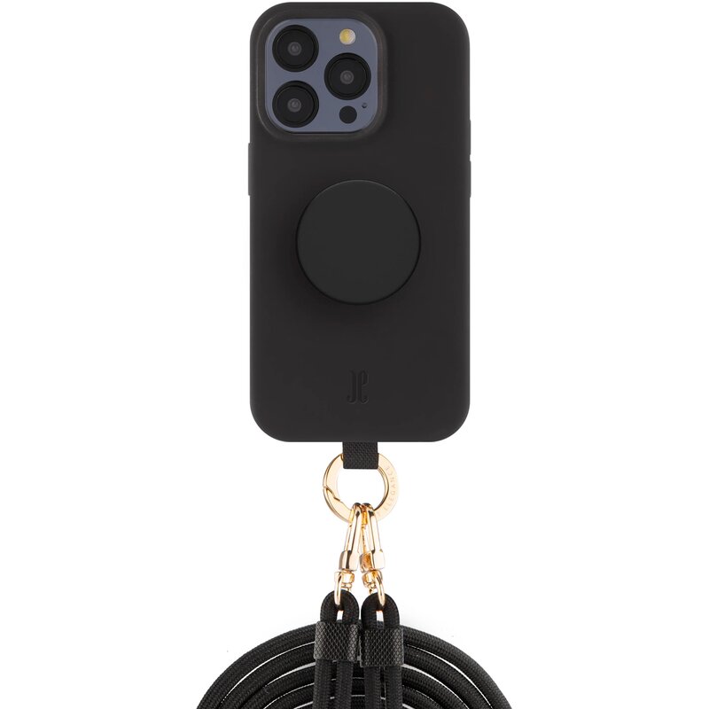 Etui JUST ELEGANCE PopGrip do Apple iPhone 15 Pro Czarny