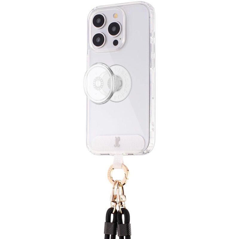 Etui JUST ELEGANCE PopGrip do Apple iPhone 15 Pro Przezroczysty