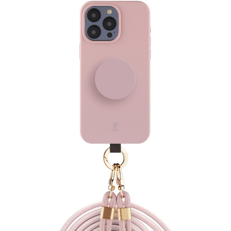 Etui JUST ELEGANCE PopGrip do Apple iPhone 15 Pro Różowy