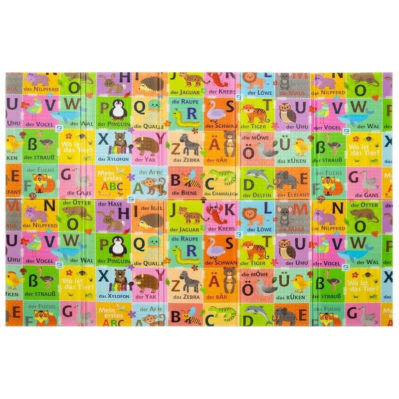 Mata edukacyjna HUMBI Niemiecki alfabet wieś 120 x 180 x 0,8 9016